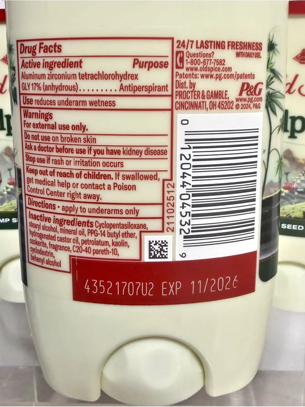 {3 Pack} Old Spice ALPINE Antiperspirant Deodorant 2.6oz Exp 11/2026 ~ NEW